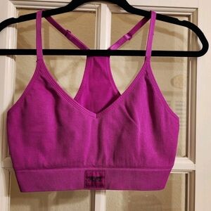 PINK Active Racerback Seamless Sports Bra XL Flaw Read Description